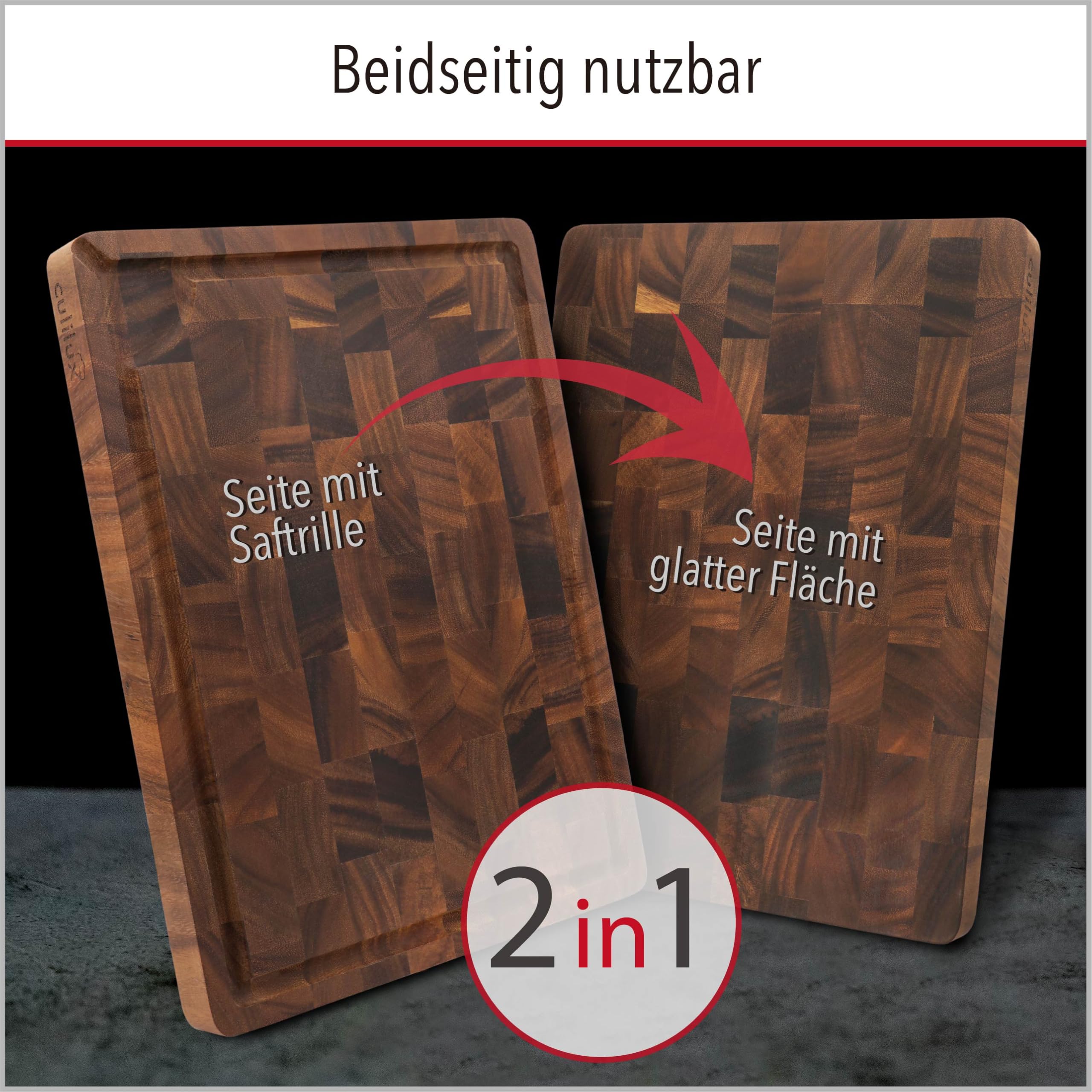 culilux-gourmet-schneidebrett-l-walnuss-stirnholz-40x30-cm image 3