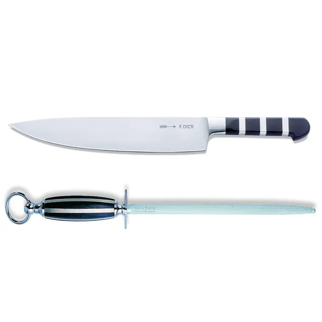 dick-1905-kochmesser-26-cm-messerset-mit-wetzstahl-breit image 1