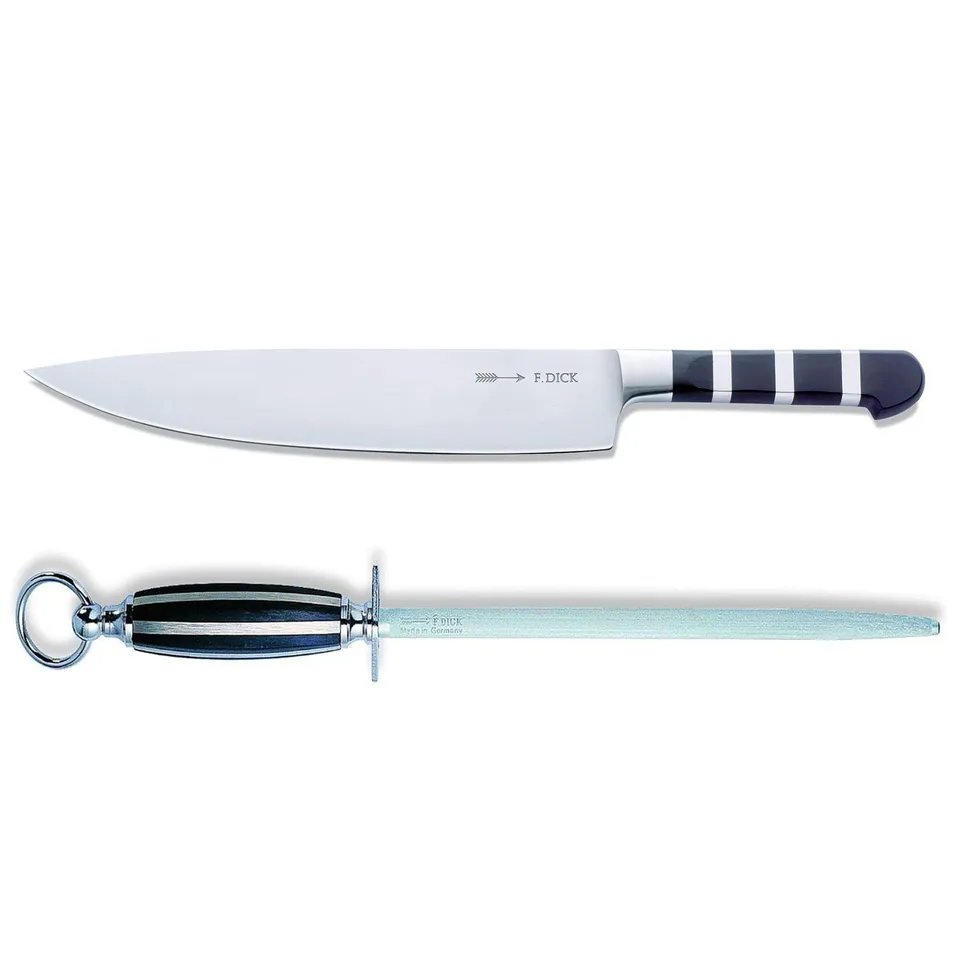 dick-1905-kochmesser-26-cm-messerset-mit-wetzstahl-breit image 1