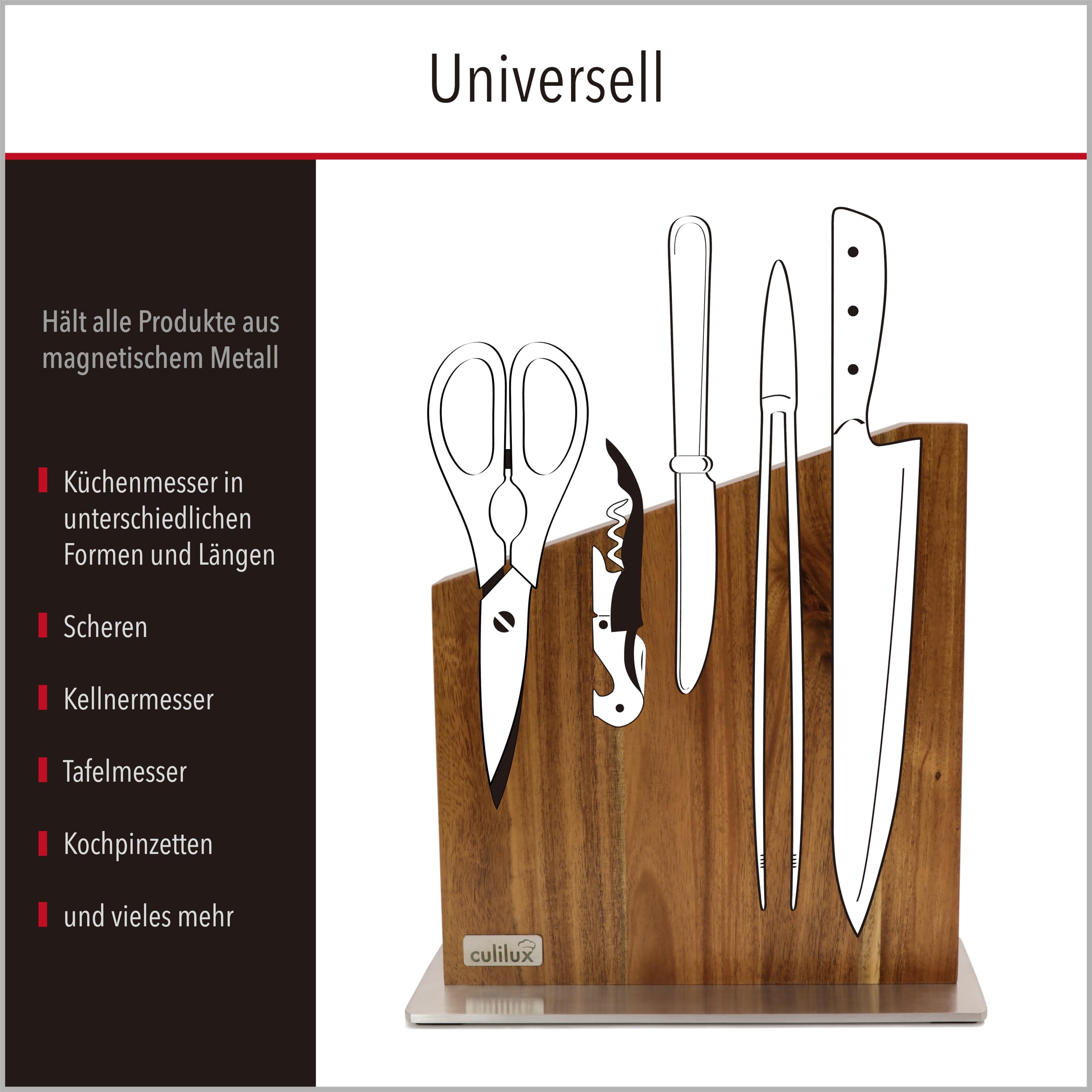 culilux-gourmet-messerblock-magnetisch-akazie-10-messer image 5