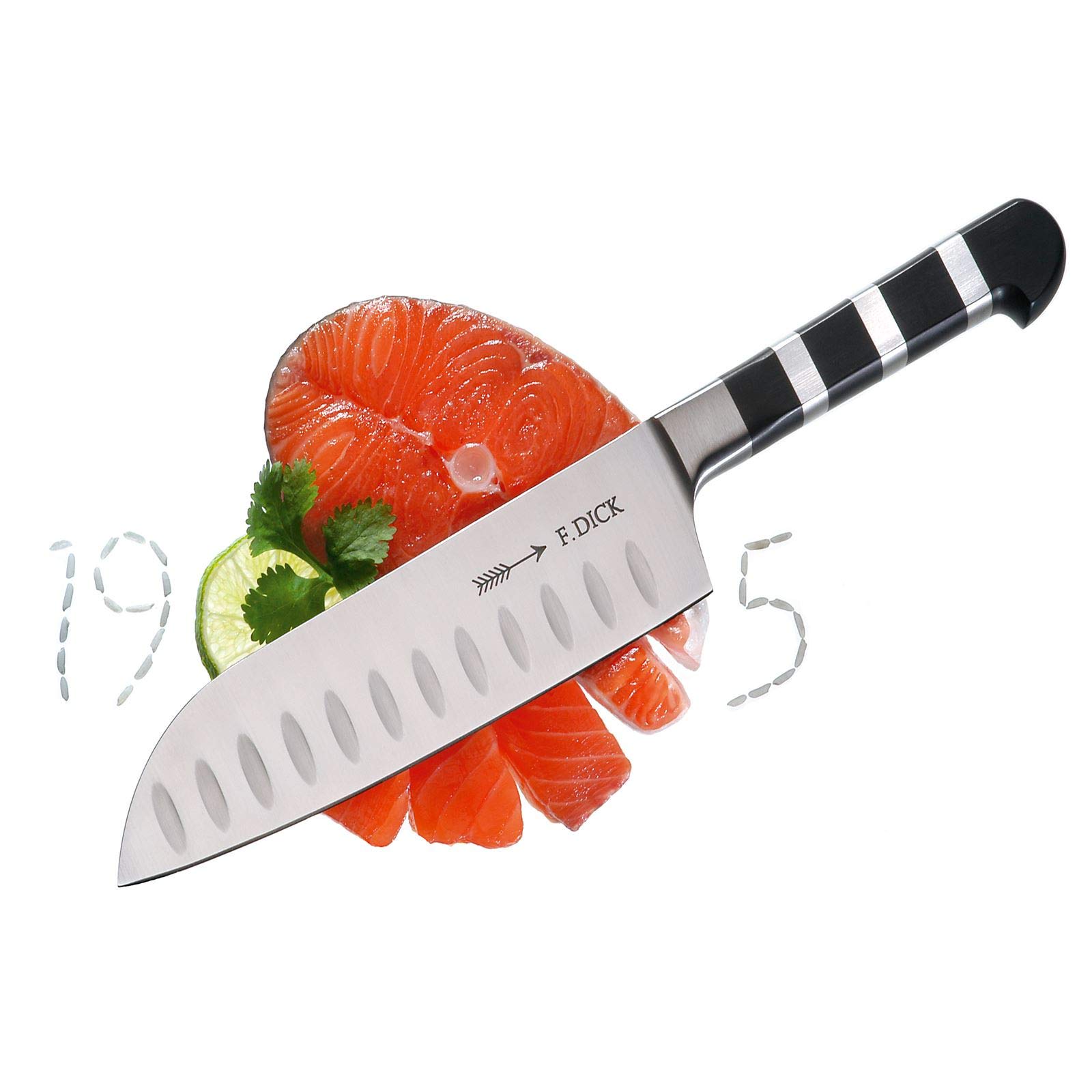 f-dick-1905-santoku-18-cm-kullenschliff-set-mit-wetzstahl image 2