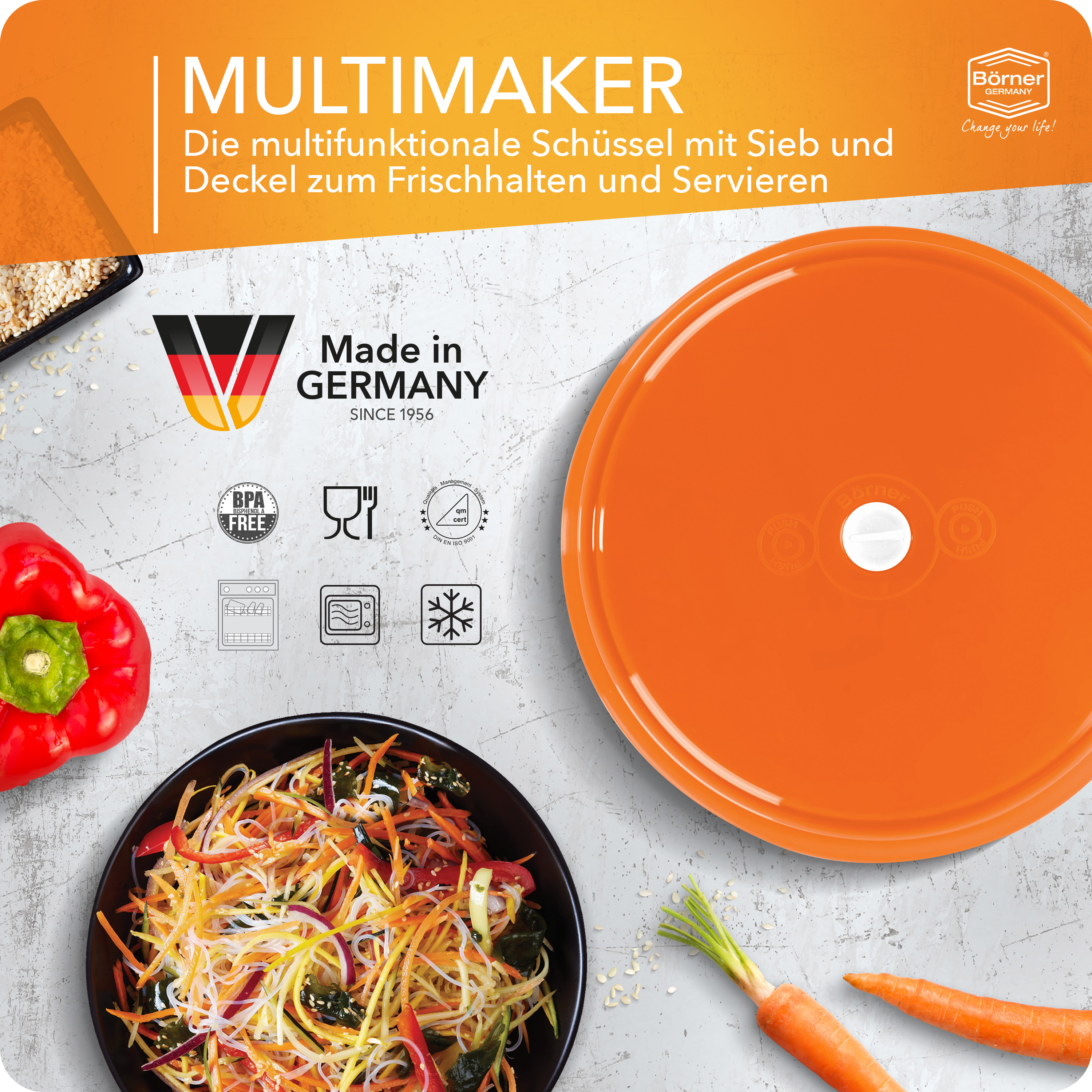 b-rner-v5-powerline-multimaker-salatsch-ssel-mit-deckel-sieb image 2