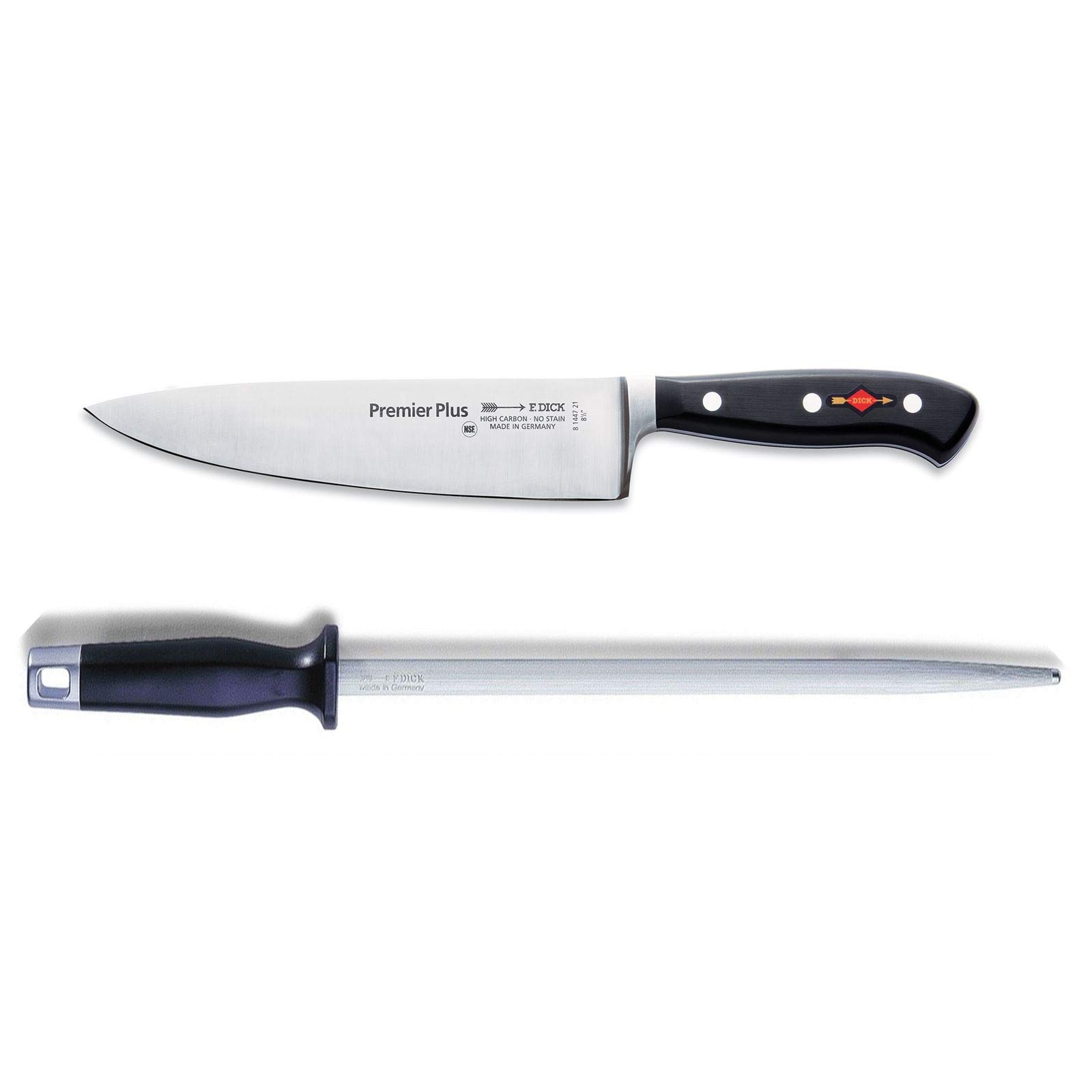 f-dick-premier-plus-kochmesser-21-cm-set-mit-wetzstahl-geschmiedet image 1
