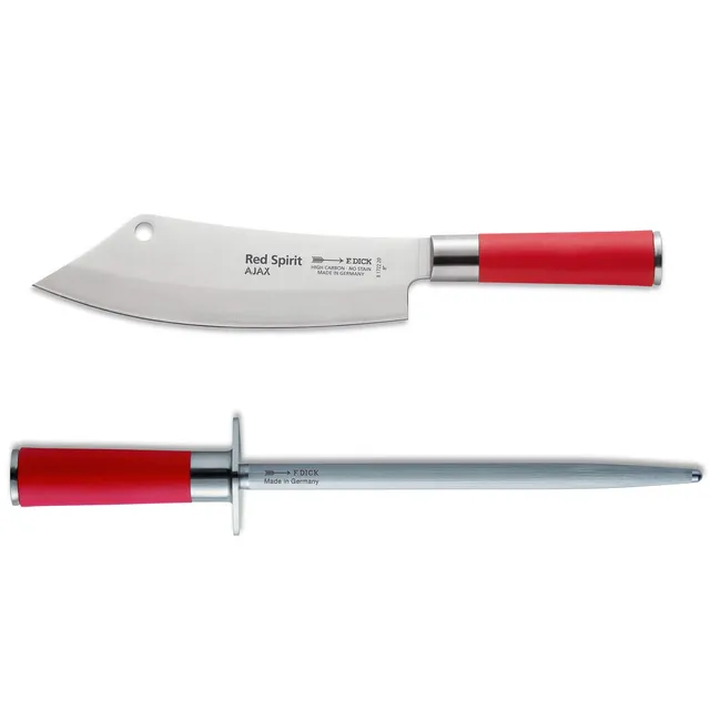 f-dick-red-spirit-ajax-20-cm-kochmesser-set-mit-wetzstahl image 1