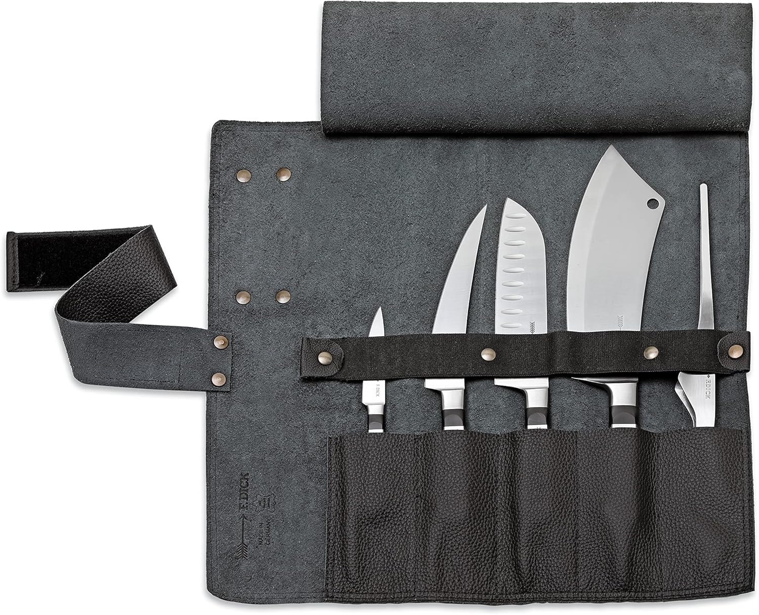 f-dick-1905-leder-rolltasche-5-teilig-schwarz image 1