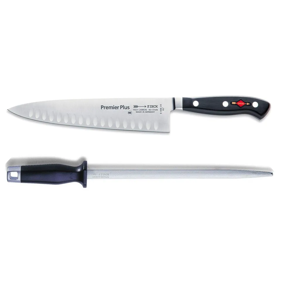 f-dick-premier-plus-kochmesser-21-cm-kullenschliff-set-25-cm-stahl image 1