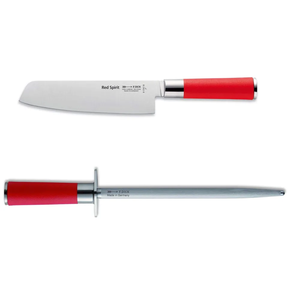 f-dick-red-spirit-usuba-gem-semesser-18-cm-set-mit-wetzstahl image 1