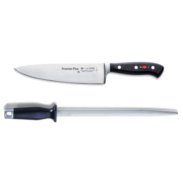 f-dick-premier-plus-kochmesser-21-cm-set-mit-wetzstahl-geschmiedet image 1