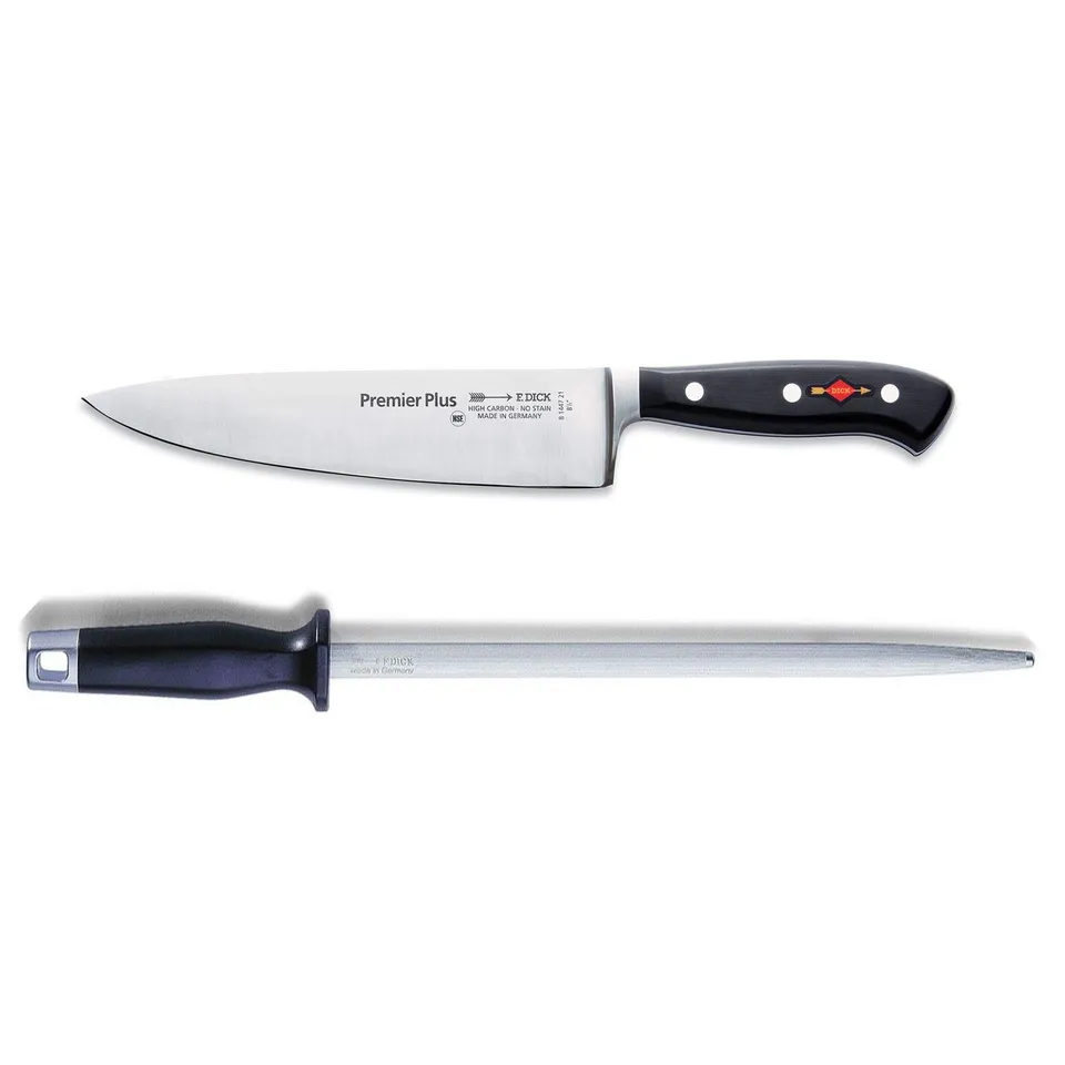 f-dick-premier-plus-kochmesser-21-cm-set-mit-wetzstahl-geschmiedet image 1