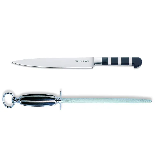 dick-1905-tranchiermesser-21-cm-messerset-mit-wetzstahl-steif image 1