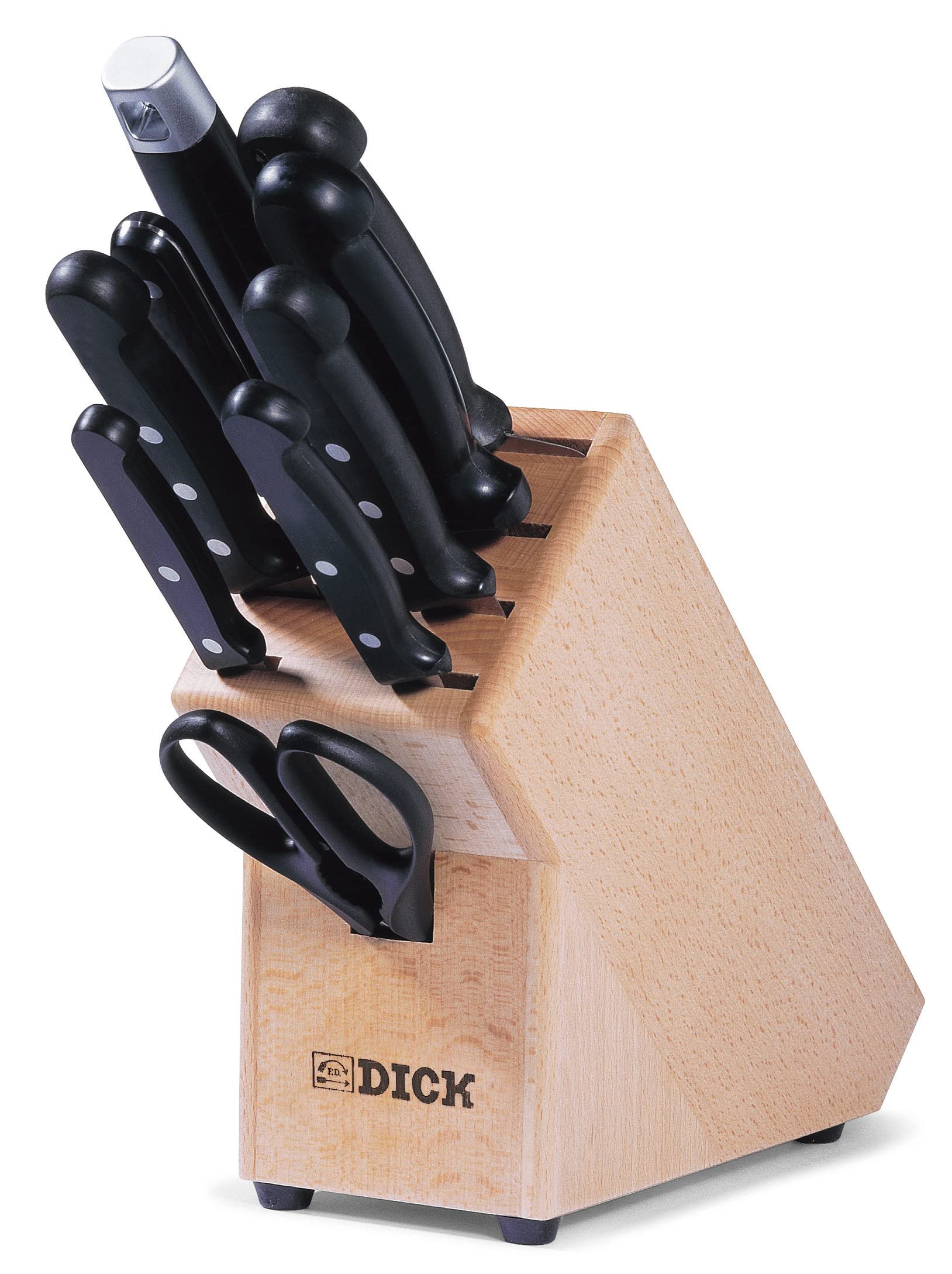 f-dick-superior-messerblock-9-teilig-holz-mit-wetzstahl image 1