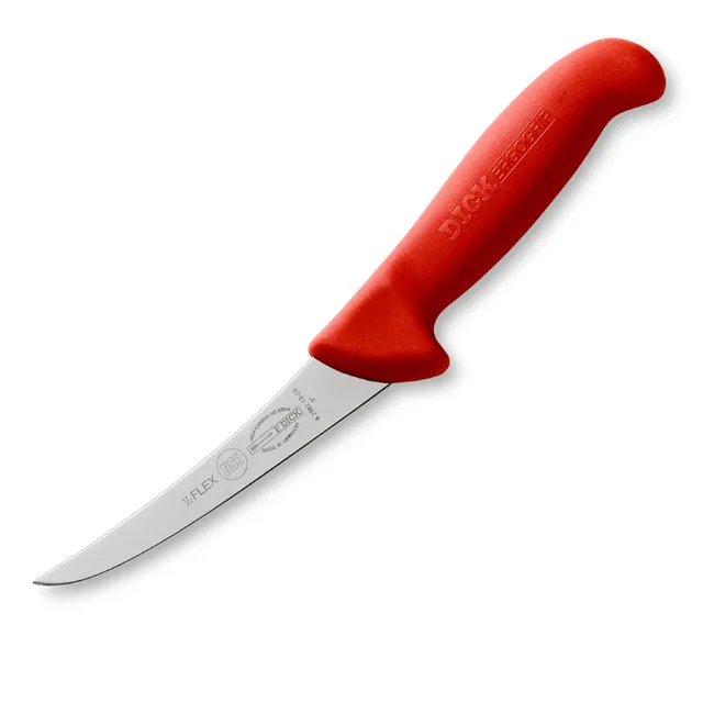 dick-ergogrip-ausbeinmesser-13-cm-semiflexibel-rot-geschweift image 1