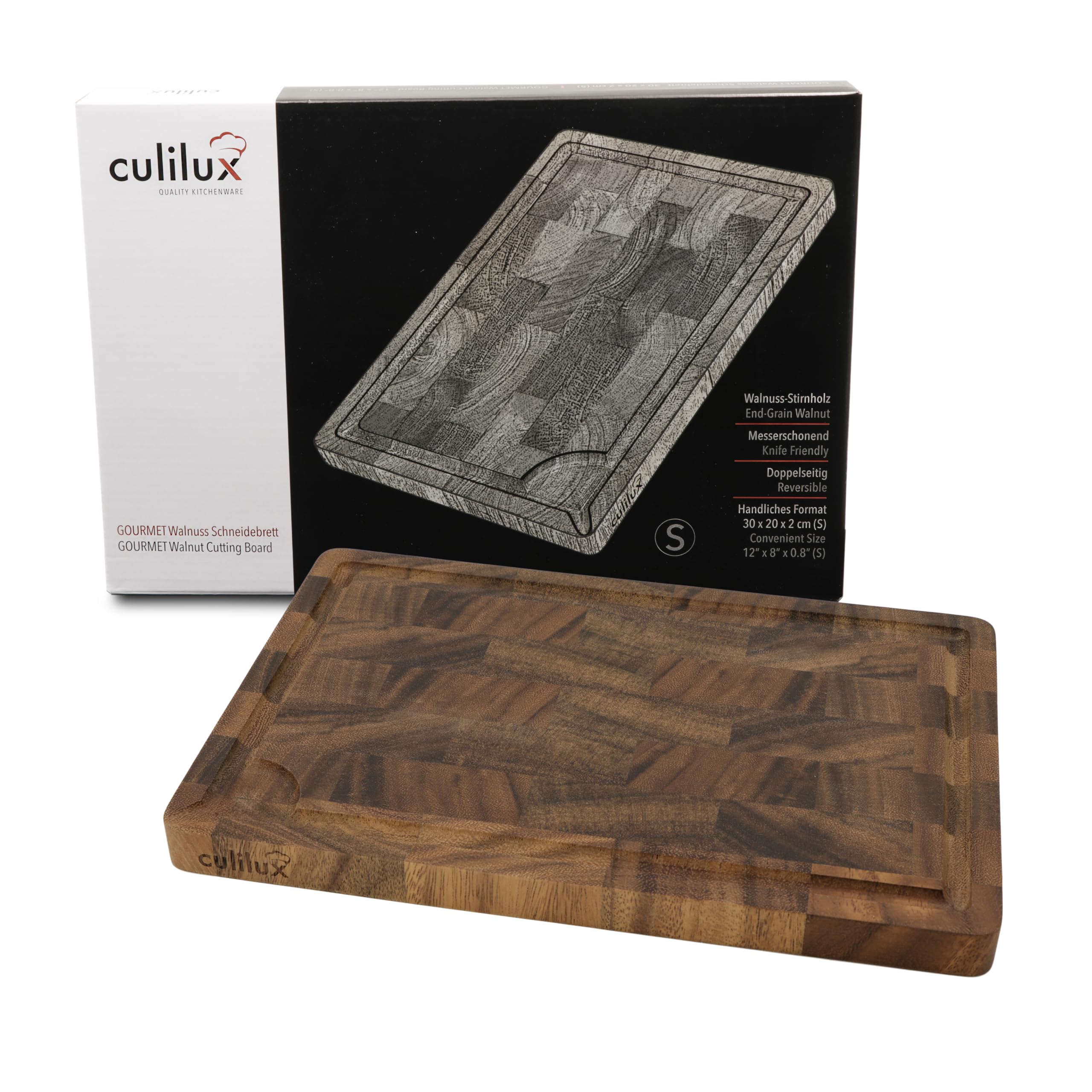 culilux-gourmet-schneidebrett-l-walnuss-stirnholz-40x30-cm image 8