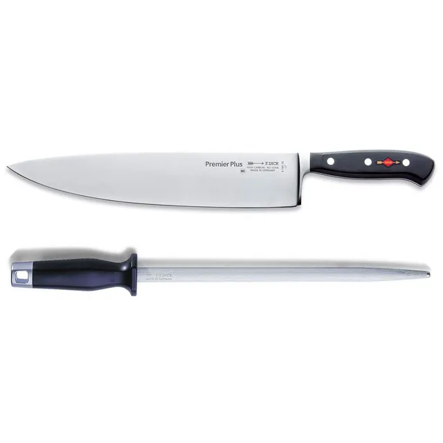 f-dick-premier-plus-kochmesser-30-cm-set-mit-wetzstahl-geschmiedet image 1