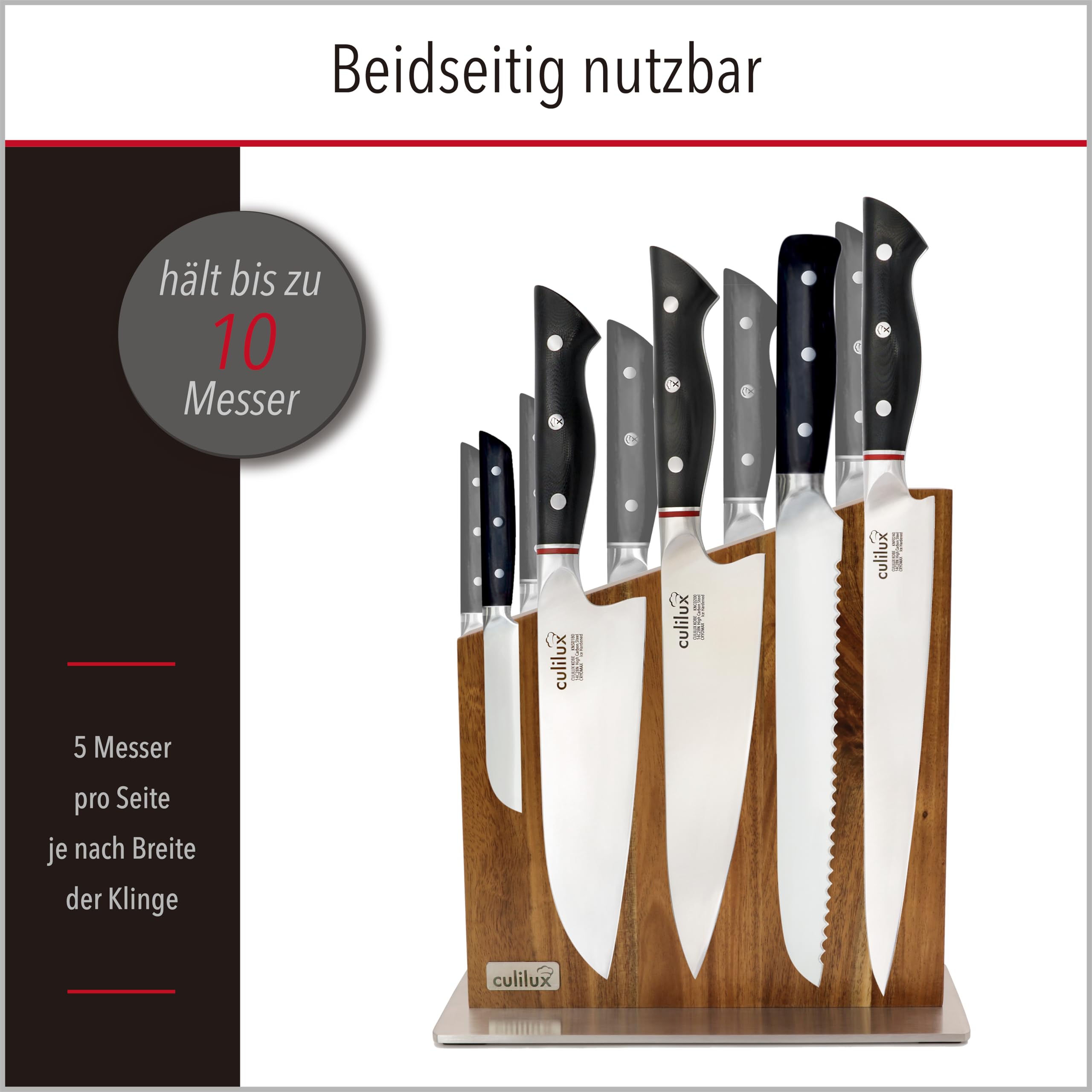 culilux-gourmet-messerblock-magnetisch-akazie-10-messer image 2