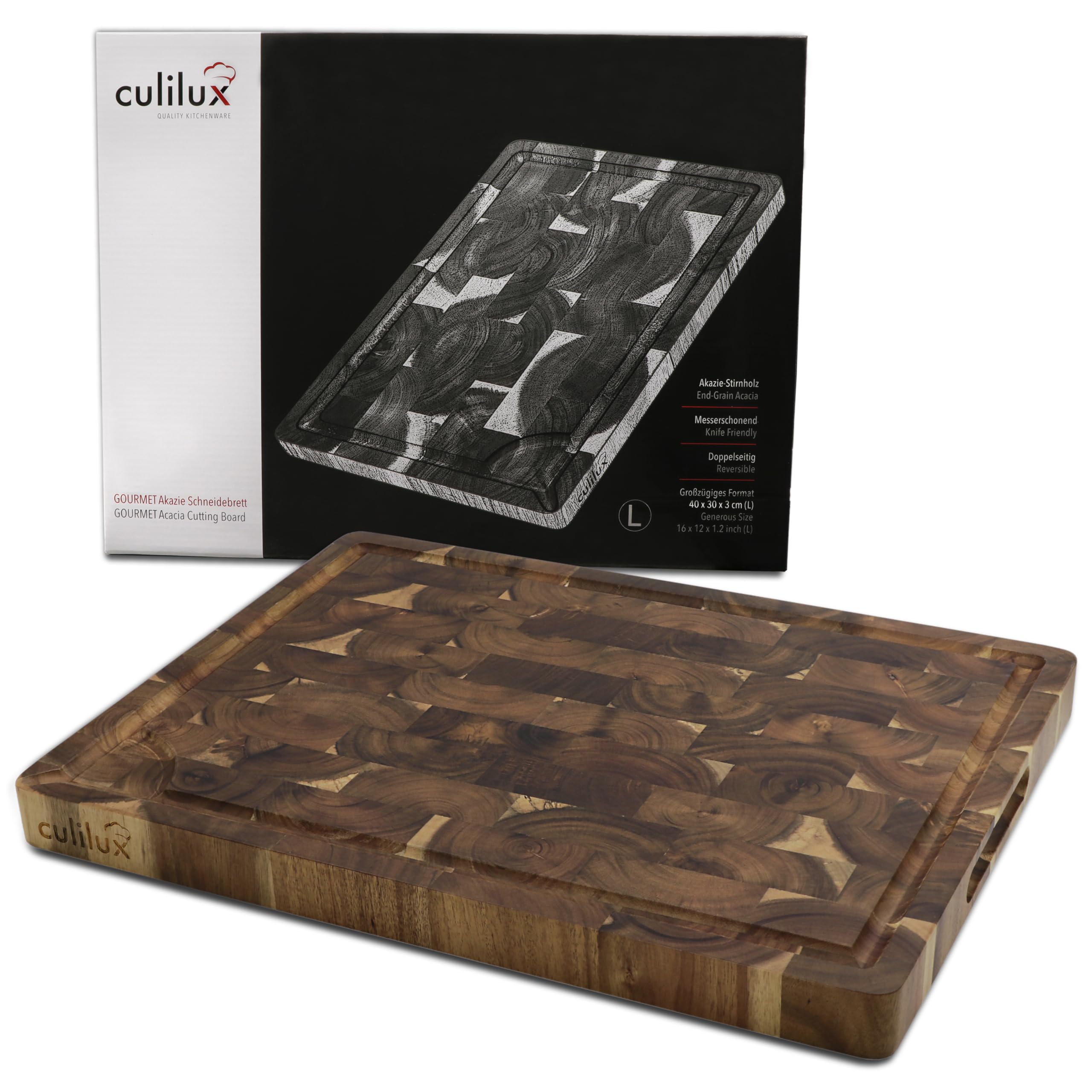 culilux-gourmet-schneidebrett-l-40x30-cm-akazie image 1